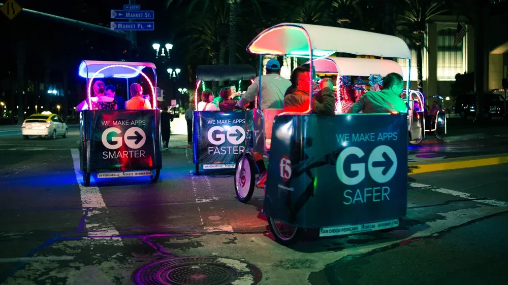 VIP Pedicab ride through the Gaslamp Quarter